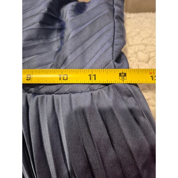 Abercrombie‎ & Fitch Women's Size SP Pleated V-Neck Mini Dress Blue NWOT - Picture 4 of 5